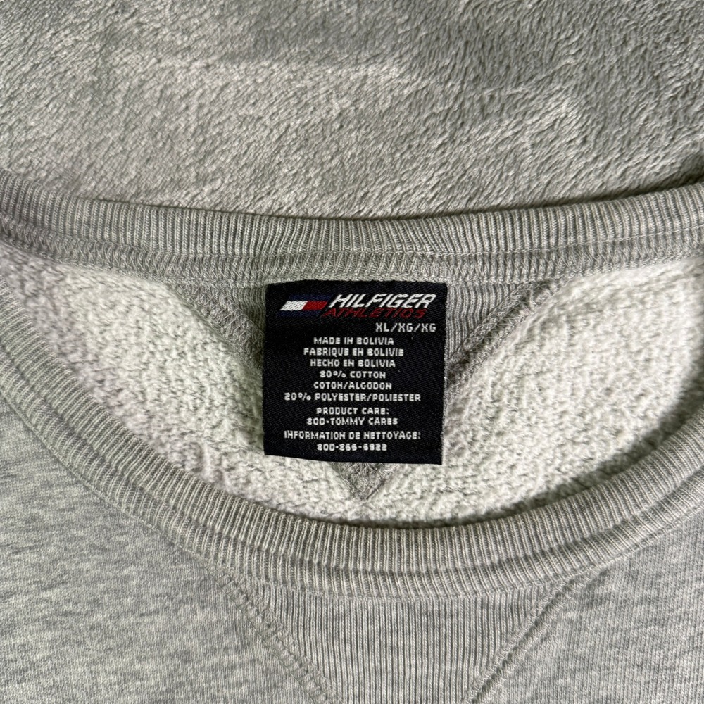 VTG Y2k Tommy Hilfiger Athletics Sweatshirt Pullover Crew Neck Comfy XL/XG - Picture 4 of 9